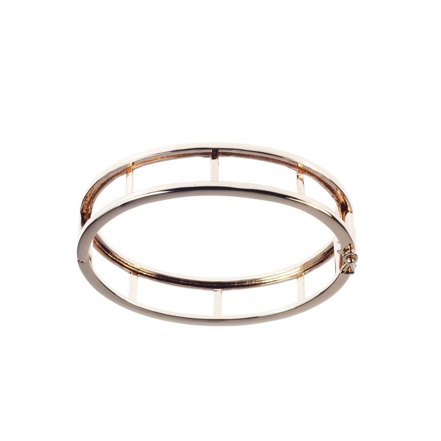 Componibili Magnolia Gioielli Bracciale Mood | Base Bracciale Mood In Metallo Anallergico Con Vera Placcatura Oro Bianco Mis. S